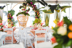 Indian pre-wedding stage tropical flowers decorations. Indian pre-wedding stage tropical flowers decorations.