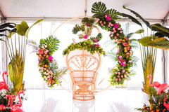 Tropical Theme Indian wedding stage decoration. Tropical Theme Indian wedding stage decoration.