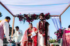 Indian couple holding hands ritual at wedding ceremony. Indian couple holding hands ritual at wedding ceremony.