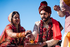 Indian couple during the traditional AgniPooja rituals. Indian couple during the traditional AgniPooja rituals.
