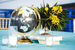 Indian wedding table world globe centerpiece decoration. Indian wedding table world globe centerpiece decoration.