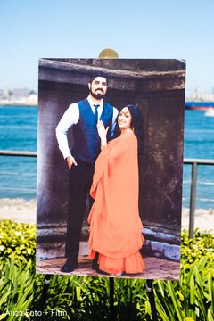 Indian couple's photo as decoration. Indian couple's photo as decoration.