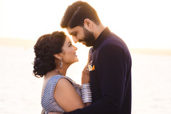 Indian couple looking face to face capture. Indian couple looking face to face capture.
