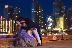 Indian couples outdoors by night photo session. Indian couples outdoors by night photo session.