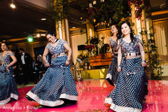 Indian bridesmaids at reception dance. Indian bridesmaids at reception dance.