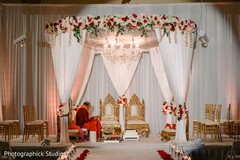 Mandap decor for the Indian wedding ceremony. Mandap decor for the Indian wedding ceremony.
