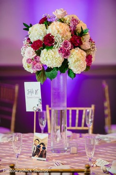 Table centerpiece floral design for the Indian wedding reception. Table centerpiece floral design for the Indian wedding reception.