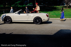 Indian gooms capture on his pearl color baraat vehicle. Indian gooms capture on his pearl color baraat vehicle.