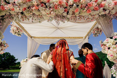Indian bride entering the ceremony mandap. Indian bride entering the ceremony mandap.