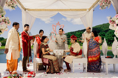 Indian couple getting the lasso ritual. Indian couple getting the lasso ritual.