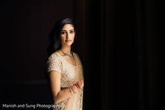 Indian bride on her reception outfit. Indian bride on her reception outfit.