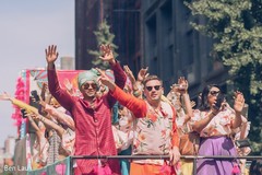 Overview of the Indian wedding Baraat caravan. Overview of the Indian wedding Baraat caravan.