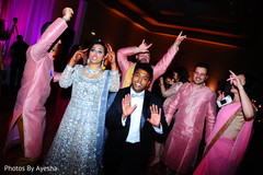 Indian bridal party dancing. Indian bridal party dancing.