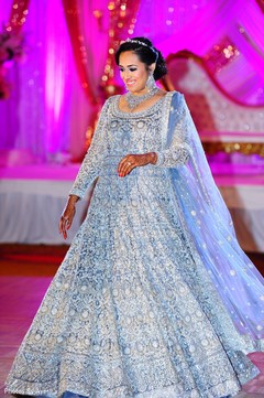 Maharani in sky blue gown. Maharani in sky blue gown.