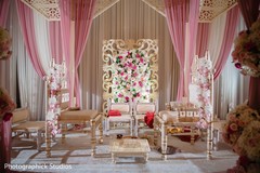 Cream, white and rose color for Indian wedding mandap. Cream, white and rose color for Indian wedding mandap.