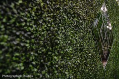 Indian wedding green plants and personalized mirror wall decoration. Indian wedding green plants and personalized mirror wall decoration.