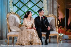 Indian couple enjoying their reception party. Indian couple enjoying their reception party.