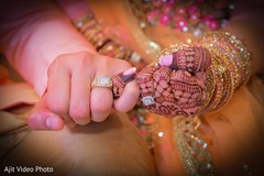 Closeup capture of Indian bride and groom's hands. Closeup capture of Indian bride and groom's hands.