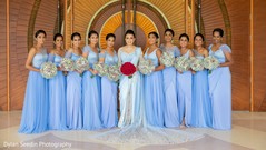 Indian bride and bridesmaids posing for picture. Indian bride and bridesmaids posing for picture.