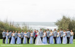 Indian couple during their photo session with groomsmen. Indian couple during their photo session with groomsmen.