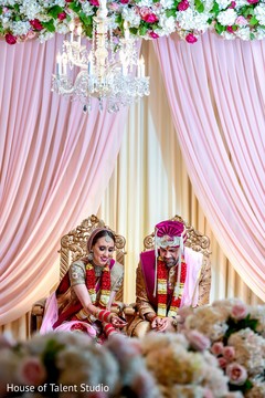 Maharani and Raja during their Hindu wedding. Maharani and Raja during their Hindu wedding.