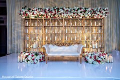 Hindu wedding decorated stage with flowers. Hindu wedding decorated stage with flowers.
