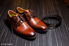 Leather Indian groom's wedding shoes and belt. Leather Indian groom's wedding shoes and belt.