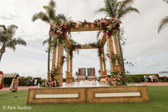 Indian wedding ceremony outdoors mandap decoration. Indian wedding ceremony outdoors mandap decoration.