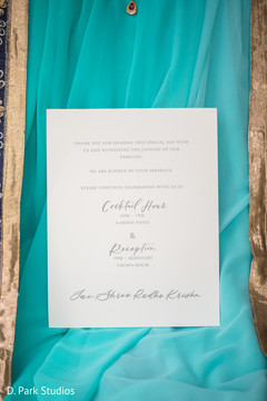 Indian wedding cocktail hour and reception invitation. Indian wedding cocktail hour and reception invitation.