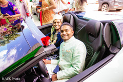 Raja and groomsman guest on their ride prior to the gala. Raja and groomsman guest on their ride prior to the gala.