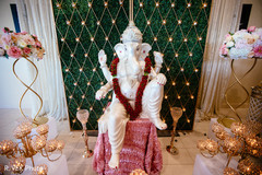 Statue of Ganesha at the Indian wedding venue. Statue of Ganesha at the Indian wedding venue.