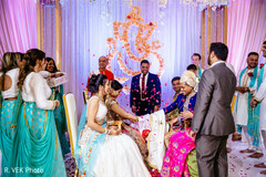 Indian bride and groom during the Indian wedding ceremony. Indian bride and groom during the Indian wedding ceremony.