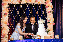 Maharani and Raja cutting the wedding cake during the reception. Maharani and Raja cutting the wedding cake during the reception.