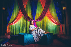 Indian bride posing for pictures during Sangeet. Indian bride posing for pictures during Sangeet.