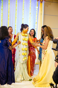 Maharani with guests during the haldi ceremony. Maharani with guests during the haldi ceremony.