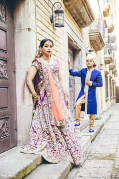 Maharani and Indian groom posing for pictures. Maharani and Indian groom posing for pictures.