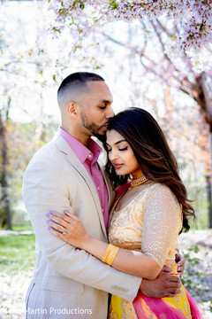 Groom and his Maharani sharing a moment in the park Groom and his Maharani sharing a moment in the park