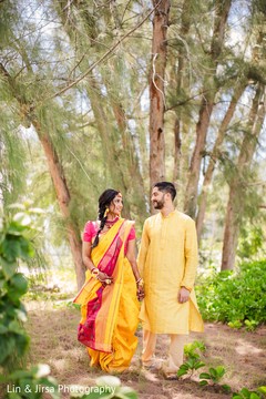 Groom and Maharani walking and holding hands Groom and Maharani walking and holding hands