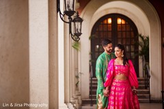 Indian couple exploring the venue's halls Indian couple exploring the venue's halls