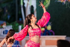 Maharani dancing during the Sangeet Maharani dancing during the Sangeet