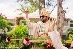 Indian groom on top of his Baraat carriage. Indian groom on top of his Baraat carriage.