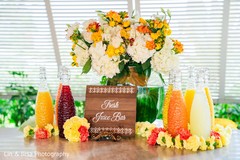 Floral decorations for the juice bar. Floral decorations for the juice bar.