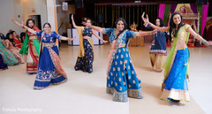 Bridesmaids dancing in Sangeet ceremony. Bridesmaids dancing in Sangeet ceremony.