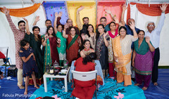 Maharani and Indian relatives during the mehndi party. Maharani and Indian relatives during the mehndi party.