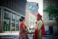 Indian couple holding hands at the street. Indian couple holding hands at the street.