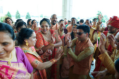Indian family enjoying the Baraat parade. Indian family enjoying the Baraat parade.