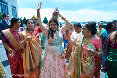 Indian bride and Indian bridesmaids before the wedding. Indian bride and Indian bridesmaids before the wedding.