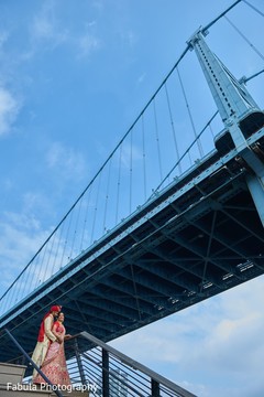 Maharani and Raja using wedding clothes by the bridge. Maharani and Raja using wedding clothes by the bridge.