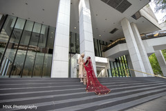 Indian couple posing on the stairs. Indian couple posing on the stairs.