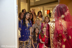 Indian bridesmaids admiring maharani. Indian bridesmaids admiring maharani.